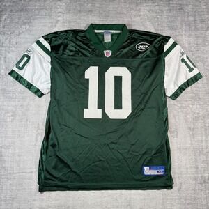 New York Jets Jersey Mens XL Green Chad Pennington #10 Reebok Football NFL Y2K